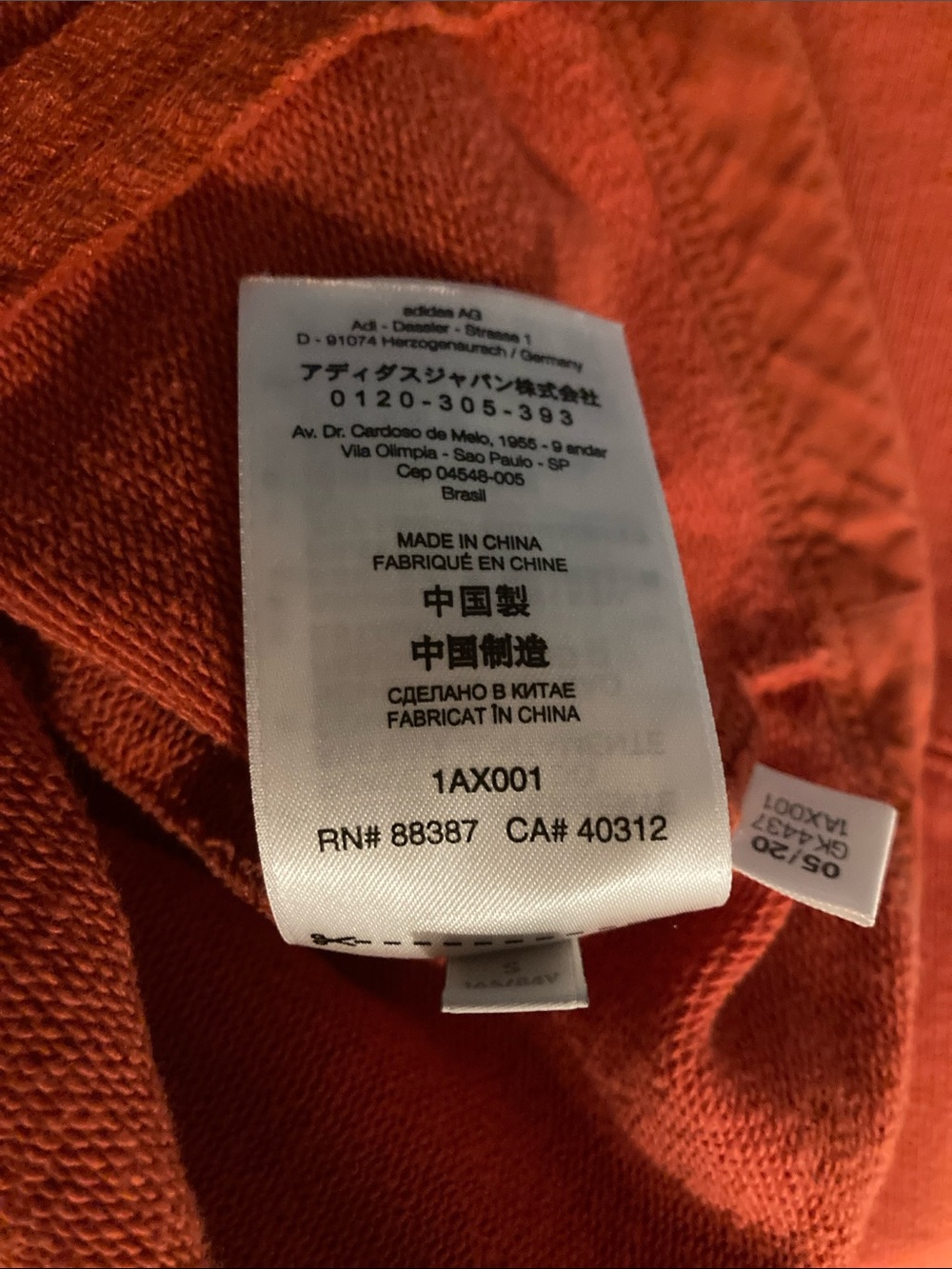 Y-3 Men's Bright Orange Crewneck Sweatshirt - Picture 6 of 8